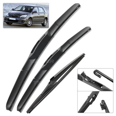 Front & Rear Wiper For Toyota Corolla Hatchback E12 2001-2006 2002 Wiper Blades Windshield Windscreen Window Brushes 22"+19"+14"