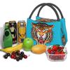 Benutzerdefinierte Gothic Traditionelles Tattoo Tigerkopf Lunchtasche Damen Kühltasche Thermoisolierte Lunchbox für Arbeit Picknick oder Reise