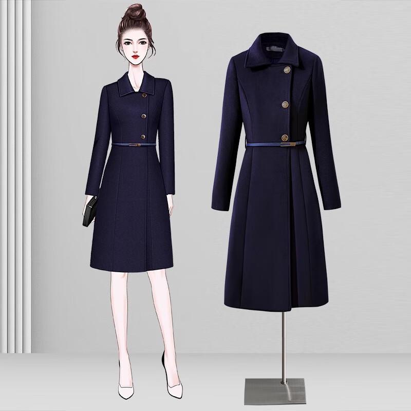 

Женское утепленное пальто миди Toluoman из смесовой шерсти, профессиональное M