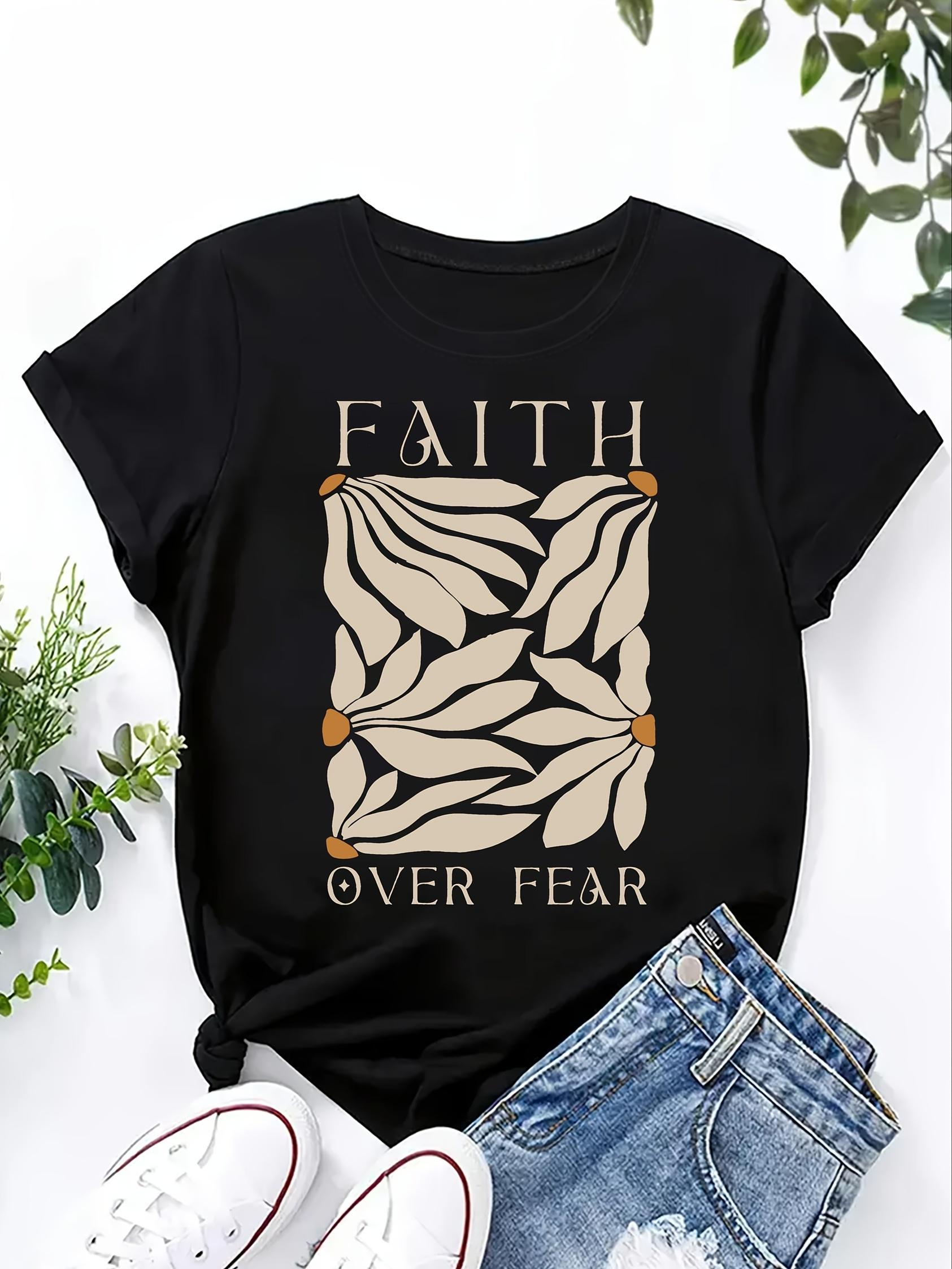 

Casual Crew Neck Short Sleeve T-Shirt, Floral Pattern, Polyester, Summer, for Women 4XL чорний