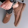 Men Lace Up Fashion Genuine Leather Board Oxfords Men Shoes Flat Casual Genuine Leather Italian Luxury Brand Dress Moccasins