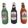Plush Dog Toys Beer Bottle Shaped for Small & Large Dogs Bite Resistant Clean Teeth with Squeaky Interactive Function Pet Suppl