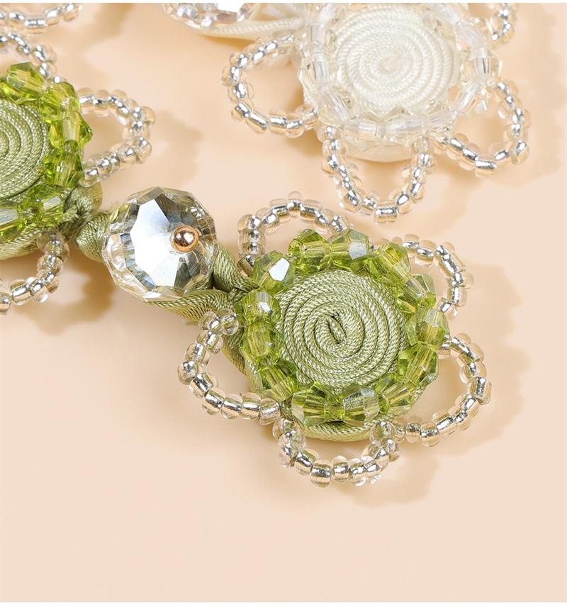 5pcs Glass Crystal Rose Handmade Frog Buttons, Luxury Decorative Buttons for Cheongsam Hanfu Formal Dress