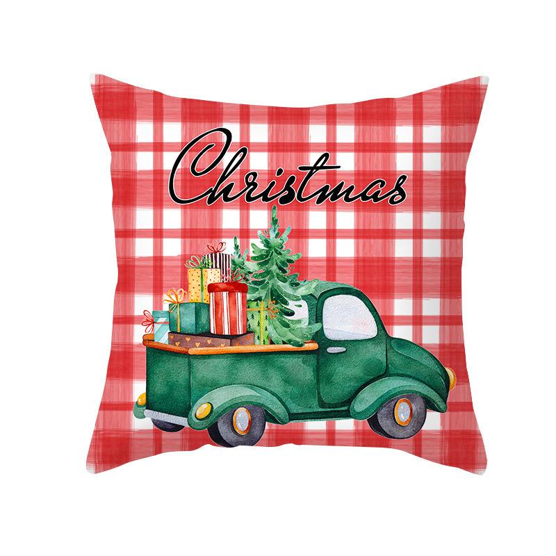 Cushion Cover Christmas Car Red Pillow Cover Bed Cushion Pillow Linen