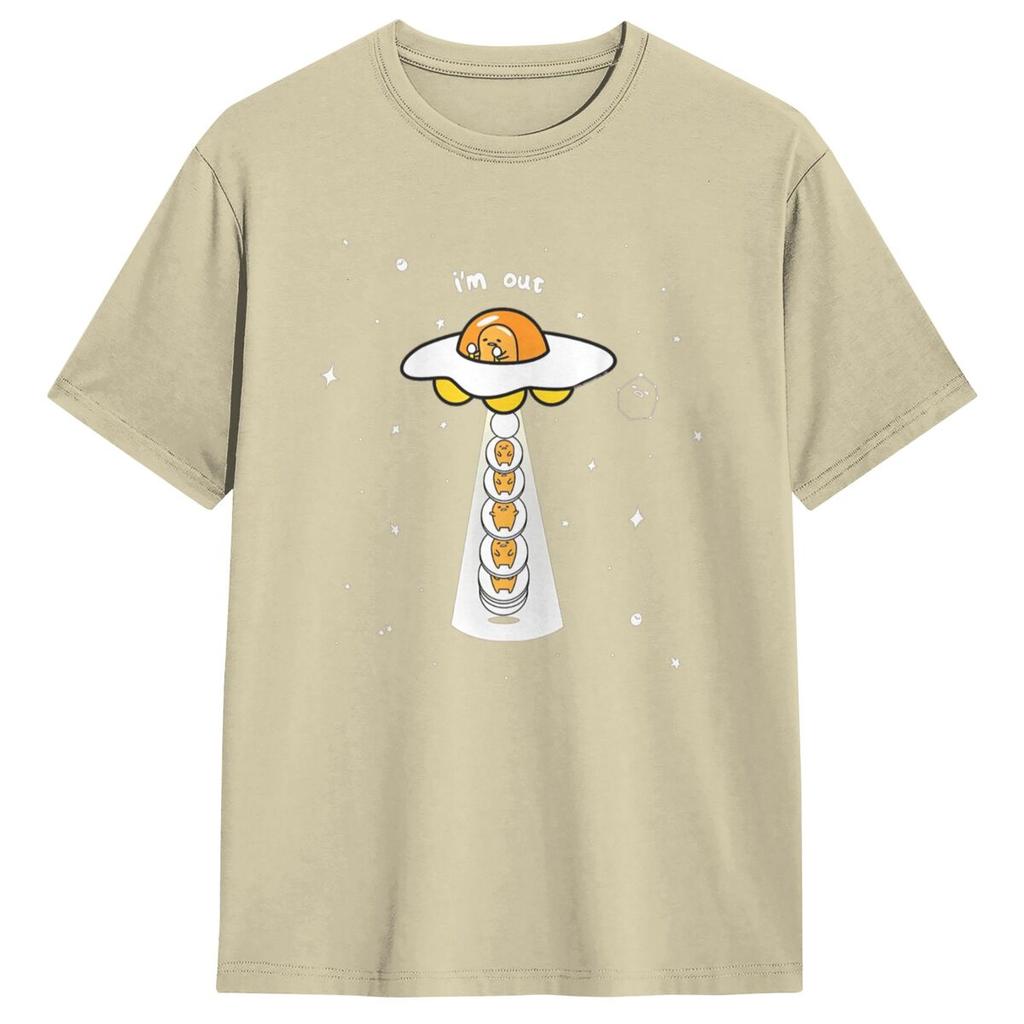 Gudetama Zamyšlené Tričko Pár Vtipná Bavlněná Trička Léto Kulatý Výstřih Hipsterská Trička Vlastní DIY Nadměrné Oblečení