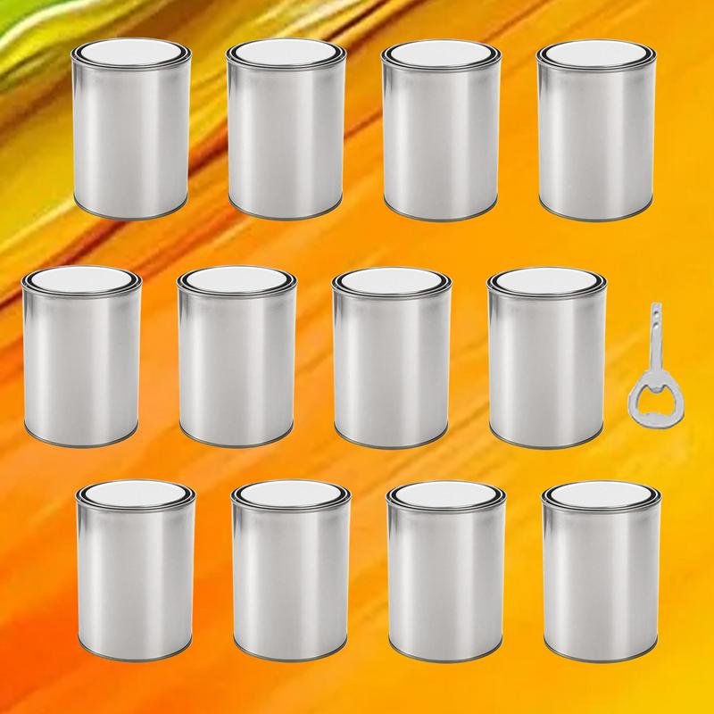 Empty Paint Cans With Lids Paint Unlined Storage Containers Empty Metal Multipurpose 0.5L Cans With For Arts And Crafts Projects