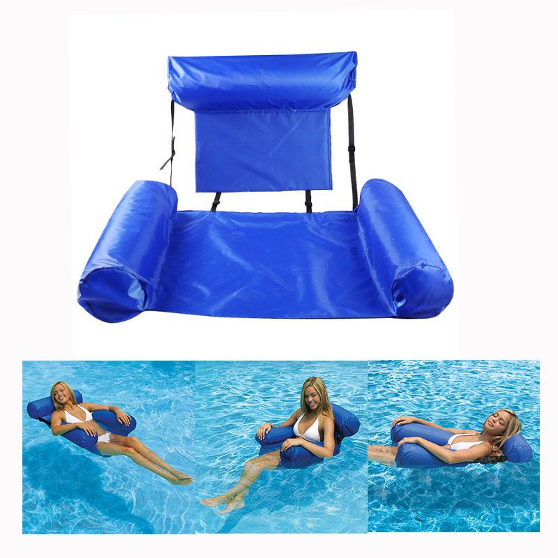 Inflatable Water Recliner Hammock Floating Bed - Foldable Dual-Use Sofa Float
