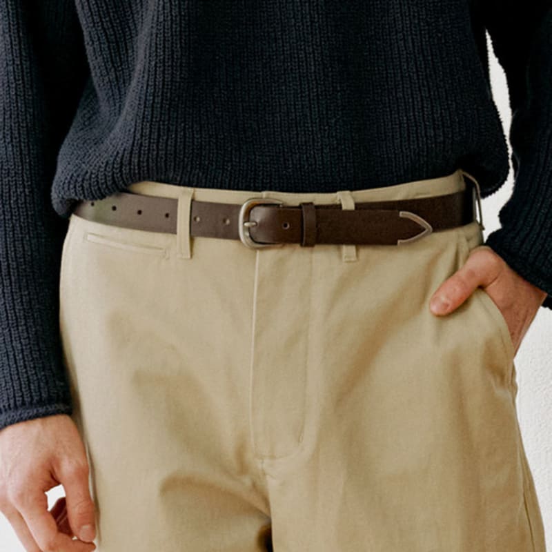 

Маска BL019 Комплект Западный Кожаный Ремень (2 цвета) 02. Buckle_Vintage Silver_Strap_Brown_S