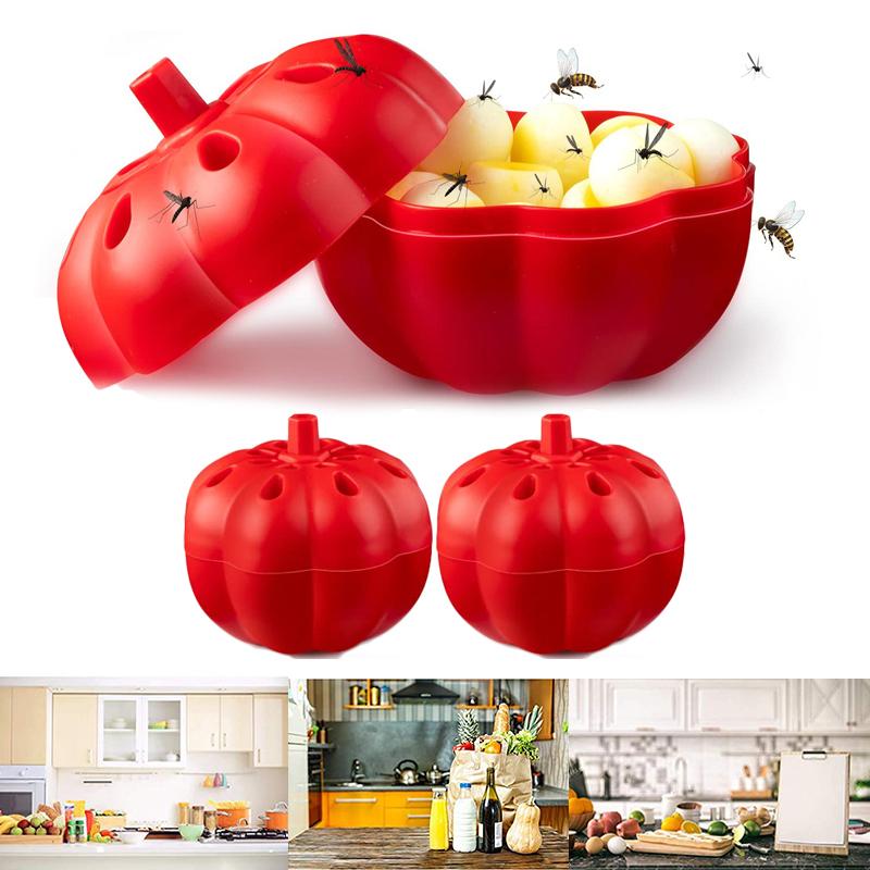 

2 шт. ловушки для фруктовых мух, ловушка для мух, ловушка для комаров, ловушка для комаров в форме тыквы, ловушка для комаров для дома, кухонный инструмент
