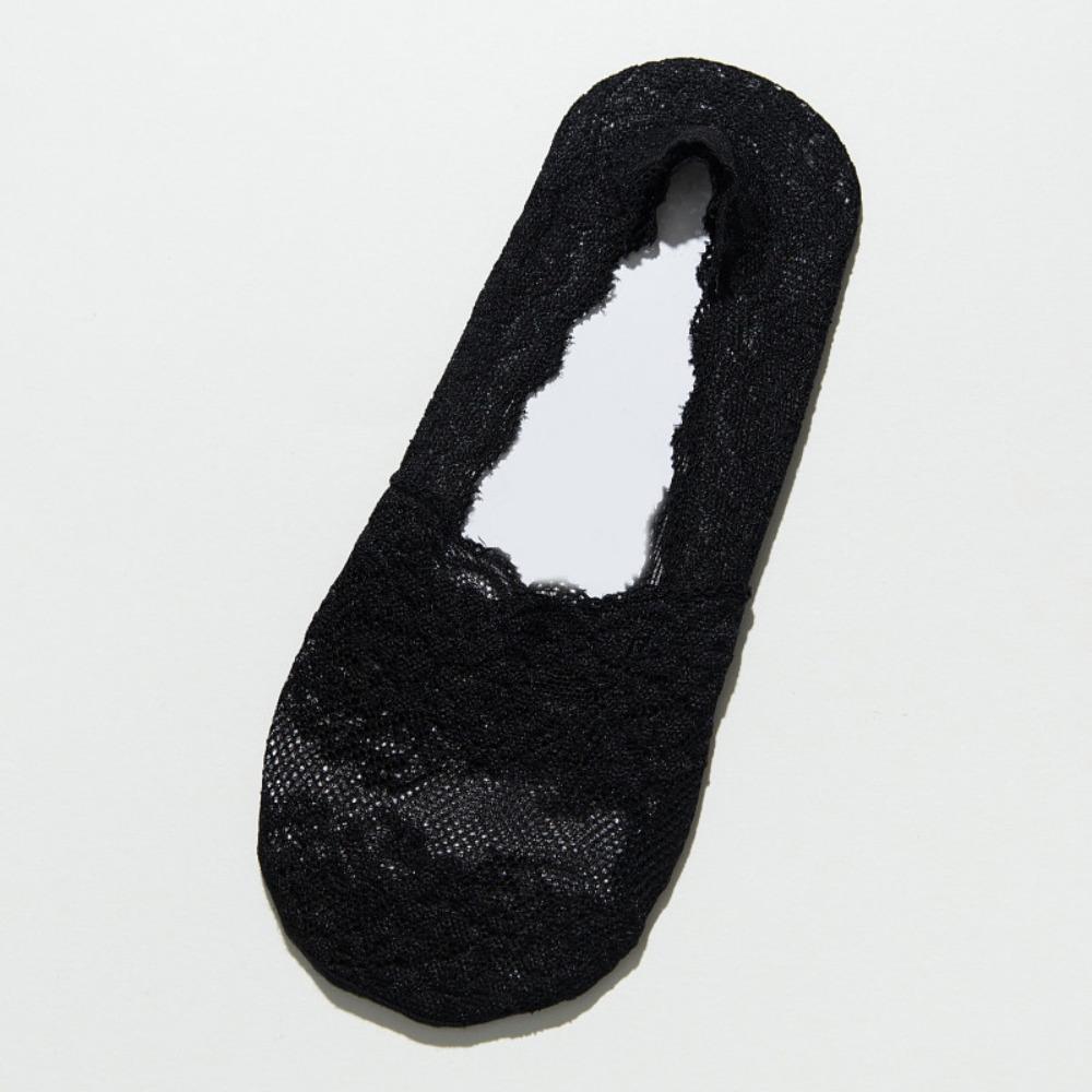Breathable Fabric Invisible Socks Lace Design Non-Slip Socks Transparent Low Cut Socks  Summer Wear