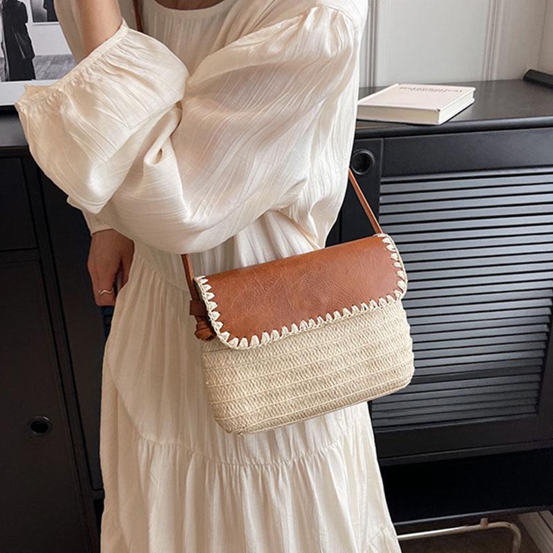 Słomkowe Torby Crossbody dla Kobiet Nowa Letnia Torba na Ramię Małe Torby Projektanckie Damskie Podróżne Torby Messenger Modne