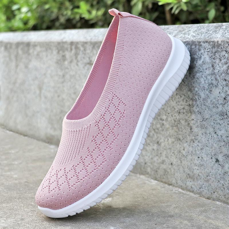 Clearance women's shoes cloth shoes women's new flying woven shoes casual single shoes soft-soled shoes