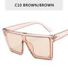 Vintage Male Sunglasses Men Brand Black Square Shades Uv400 Gradient Sun Glasses For Women Cool One Piece Designer