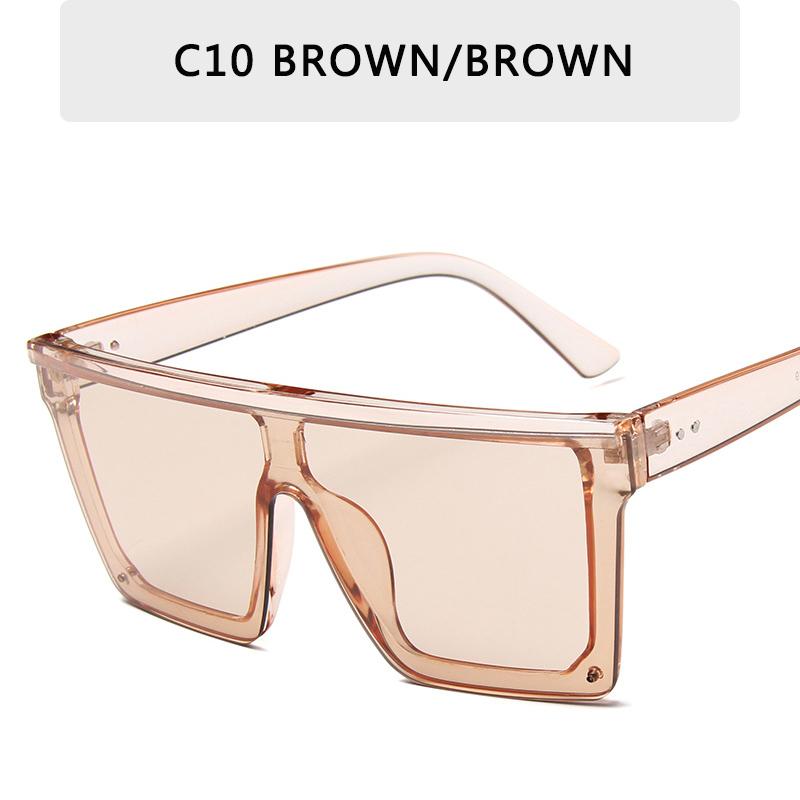 Vintage Male Sunglasses Men Brand Black Square Shades Uv400 Gradient Sun Glasses For Women Cool One Piece Designer