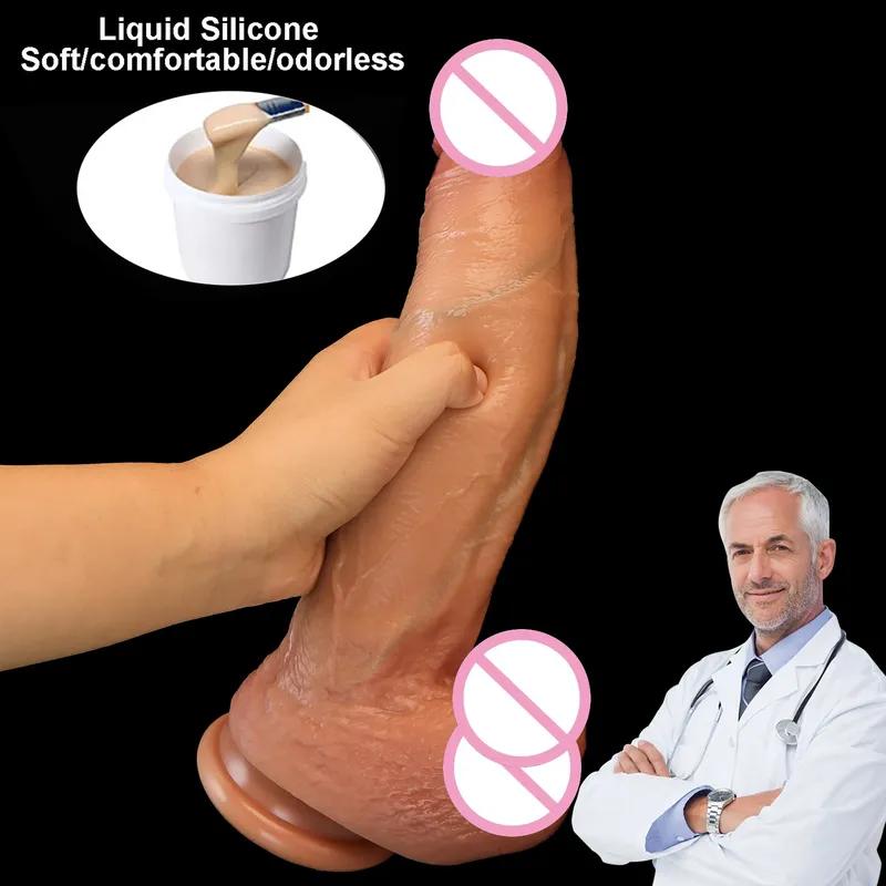 Thick Dildos Realistic Liquid Silicone Huge Penis Women Sex Toys G-spot Masturbation Big Dick Strap on Anal Dildo Lesbian 18+