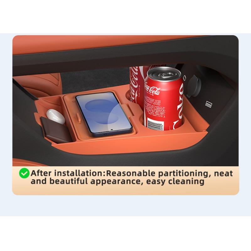 For Geely Galaxy M7 2025 Central Control Storage Box, Double Layer Waterproof Anti-Slip Car Organizer with Privacy Cover