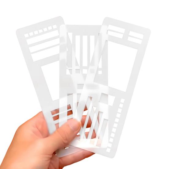 Handmade Flexible Record Template Dot Grid Journal Planner Stencil Set for Drawing And Checklists Practical Planning Tools