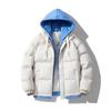 Basic hooded trendy cotton clothes men's winter new trendy brand couple loose coat winter fake two coats