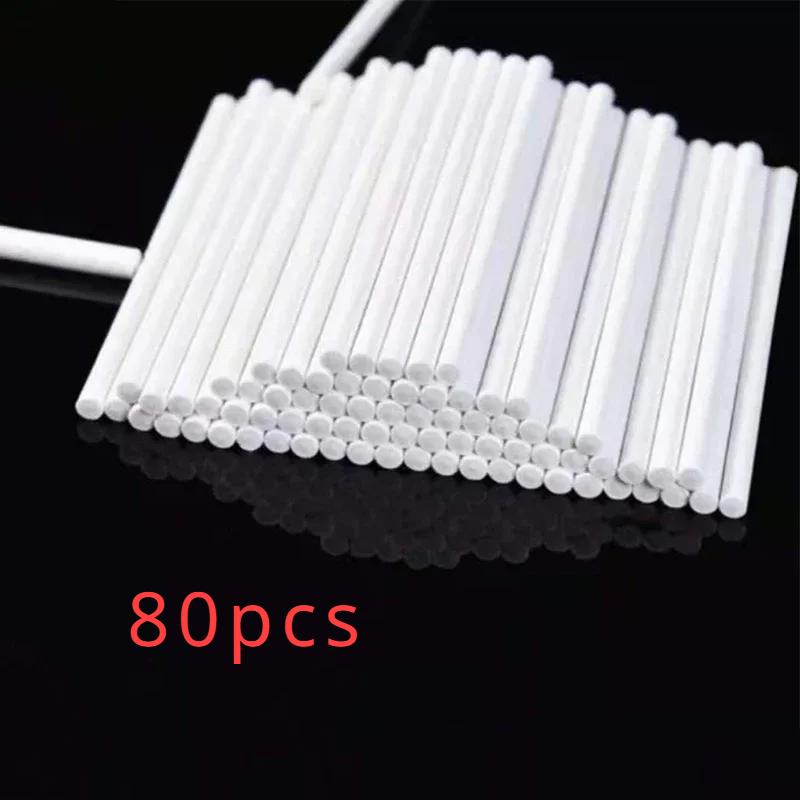 20/80/100 Stücke Kunststoff Lutscherstäbchen Sicher Weiß Kuchen Sucker Sticks Für Schokolade Zucker Süßigkeiten Lollypop DIY Form backformen Werkzeug