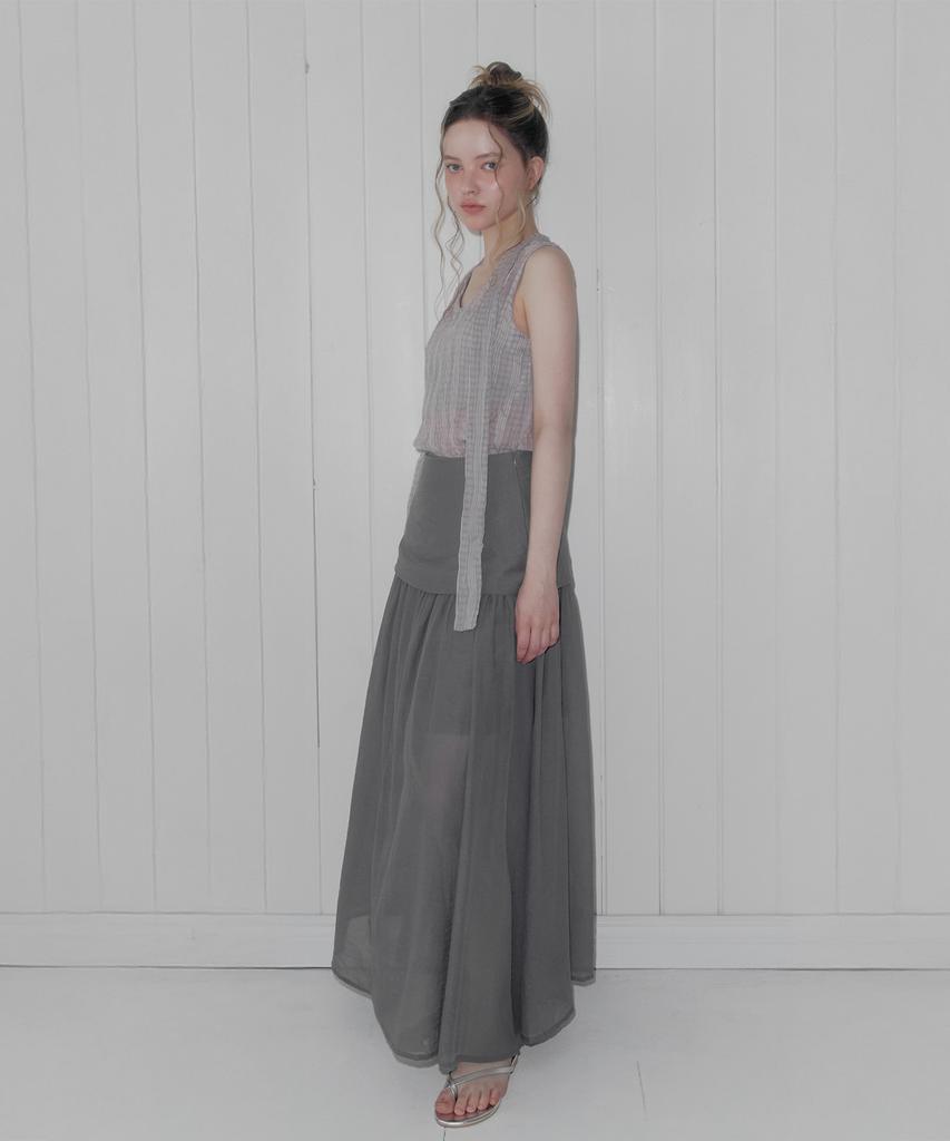 Teuwi Mels Layered Flare Long Skirt