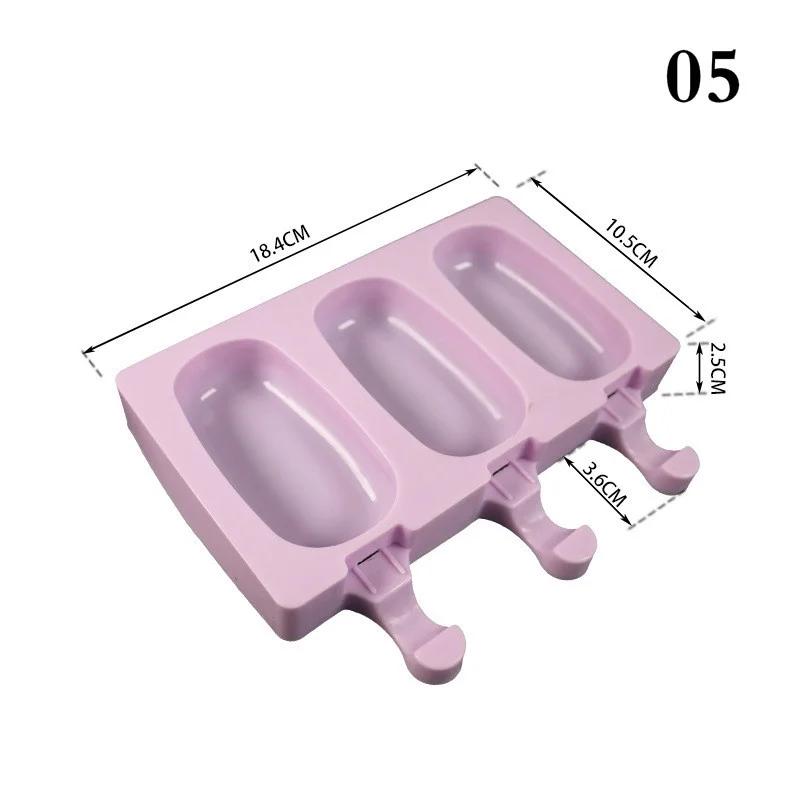 

Формы для домашнего изготовления ручной работы Силиконовая форма для мороженого Форма для эскимо Сиамские формы с крышкой Сделай сам Мультяшное милое изображение Кухонные инструменты 05