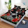 Personalized Skull Pattern Bed Hat Three-Piece Digital Printing Bed Hat Bedding Set Adult Children