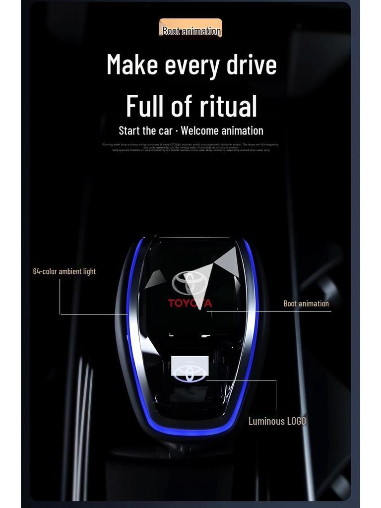 Αποκλειστικό Κρυστάλλινο Κουμπί Λεβιέ Ταχυτήτων Toyota με Φώτα LED και Οκτώ Λειτουργίες Εμφάνισης