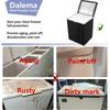 1pc Black Waterproof Upright Freezer Cover with Zipper, Made of Polyester Material, Outdoor Refrigerator Protective Cover