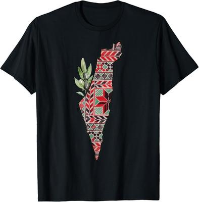 Free Palestine Free Gaza Olives Map Palestinian Pride Unisex T-Shirt