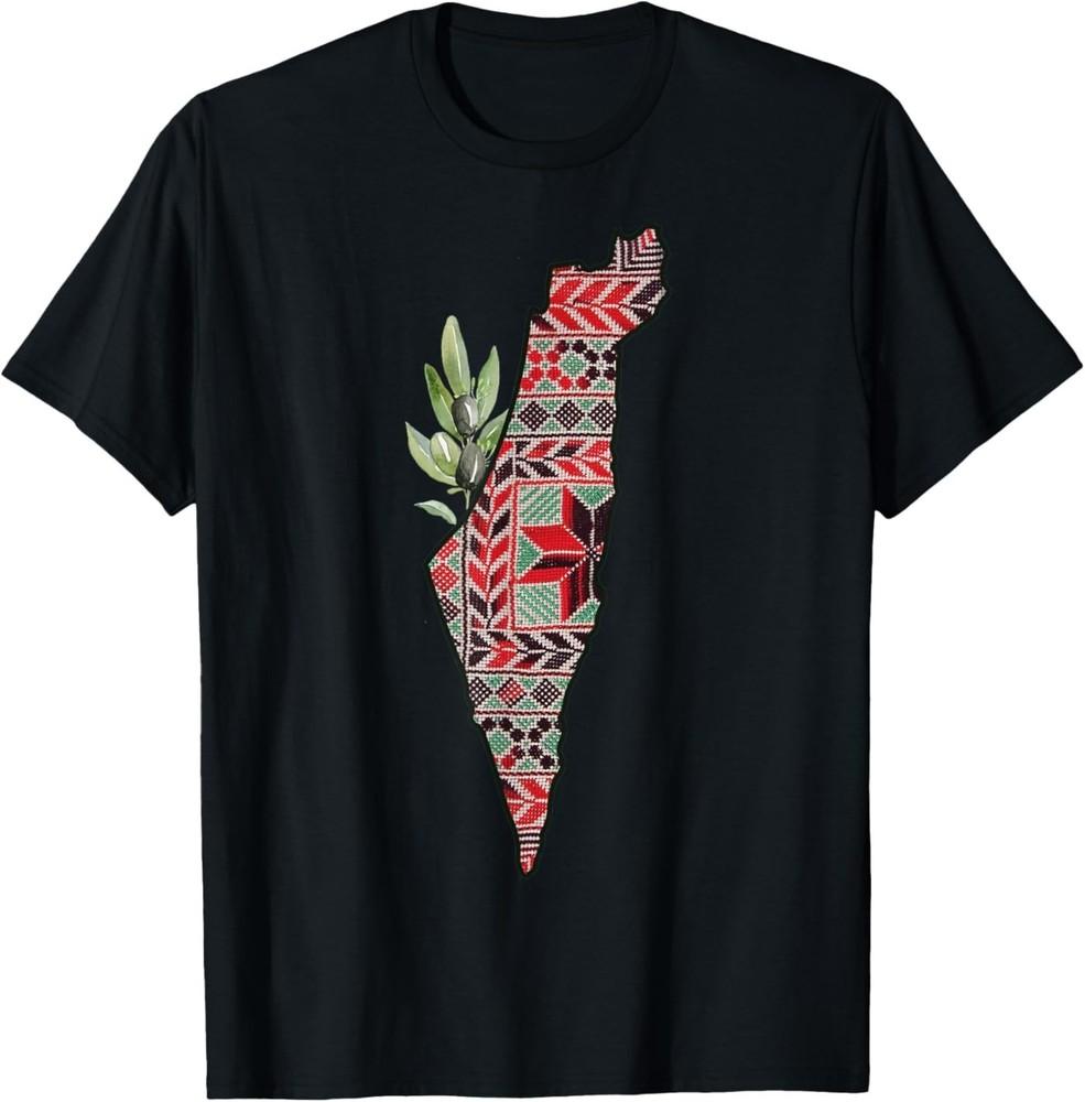 

Free Palestine Free Gaza Olives Map Palestinian Pride Unisex T-Shirt XXXL