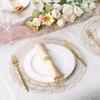 Creative Kitchen Round Placemats Gold PVC Place Mats Flower Leaf Washable Dining Table Mats Party Table Decorative