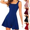 Ladies Sleeveless Camisole Dress Color Tunic A-line Skirt