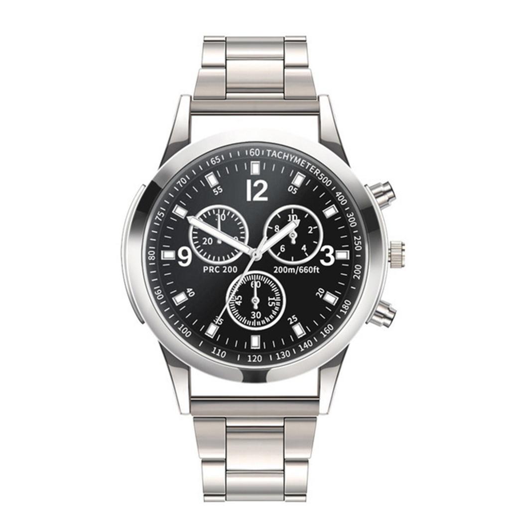 Men's Business Wristwatch Stainless Steel Band Chronograph Function Tachymeter Scale Water Resistant 200m Quartz Movement Casual Design