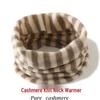 Color Block Cashmere Knit Neck Warmer - Versatile Striped Snood for Men & Women