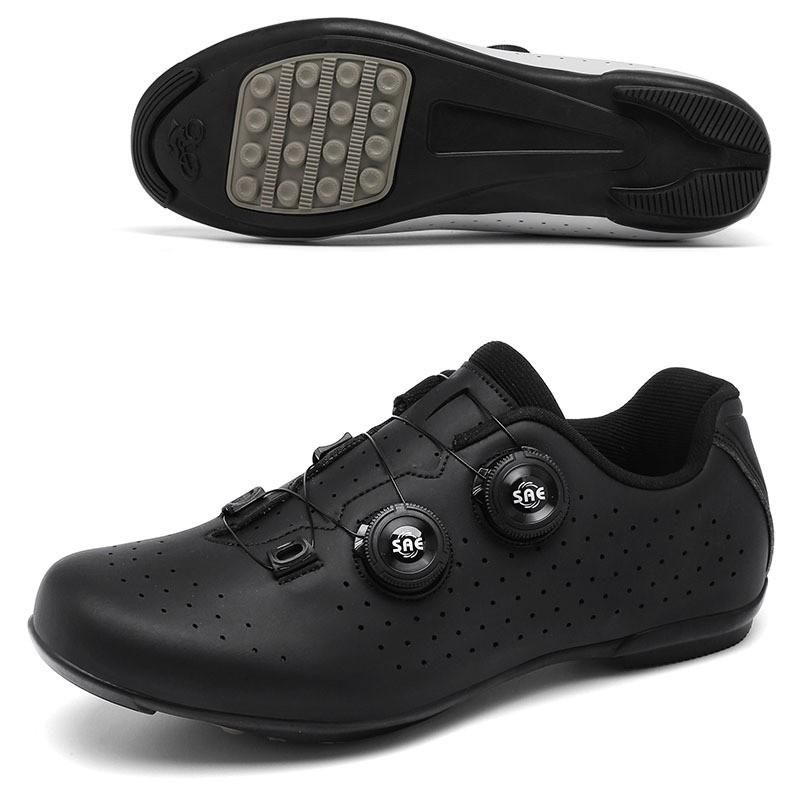Road Cycling Shoes With Stiff Sole Nylon Carbon Fiber Clipless Or Flat Pedal Compatible Unisex Lightweight Breathable Bike