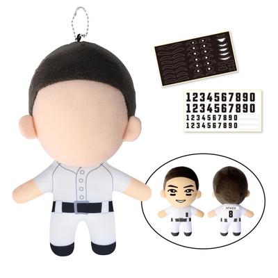 Soken Planning Sports Plush Toy Body Baseball with Face and Jersey Number Parts, 10cm Wide X 15cm Long X 7.5cm Thick, SSP-02