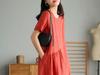 Japanese Women's Loose-Fit Cotton & Linen Irregular Hem Dress