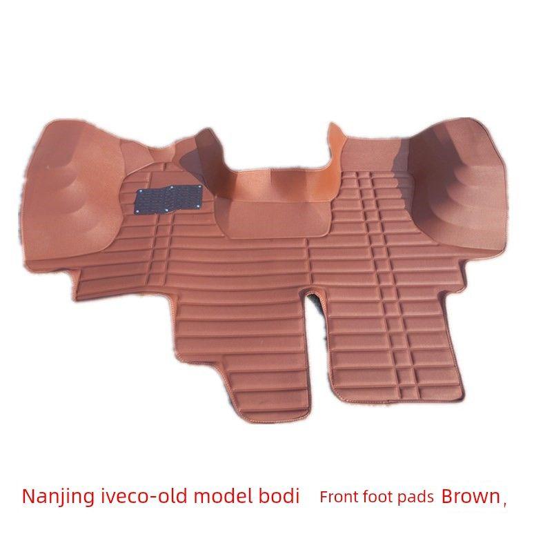 Nanjing Iveco Deyi Special Front-Row Car Floor Mats Iveco Baodi/Turin Full-Coverage Double-Layer Floor Mats Old Model Baodi Front Row Brown