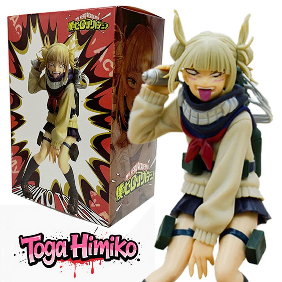 My hero academy anime character peripheral himiko toga beautiful uniform battle version figure table ornaments model toy present