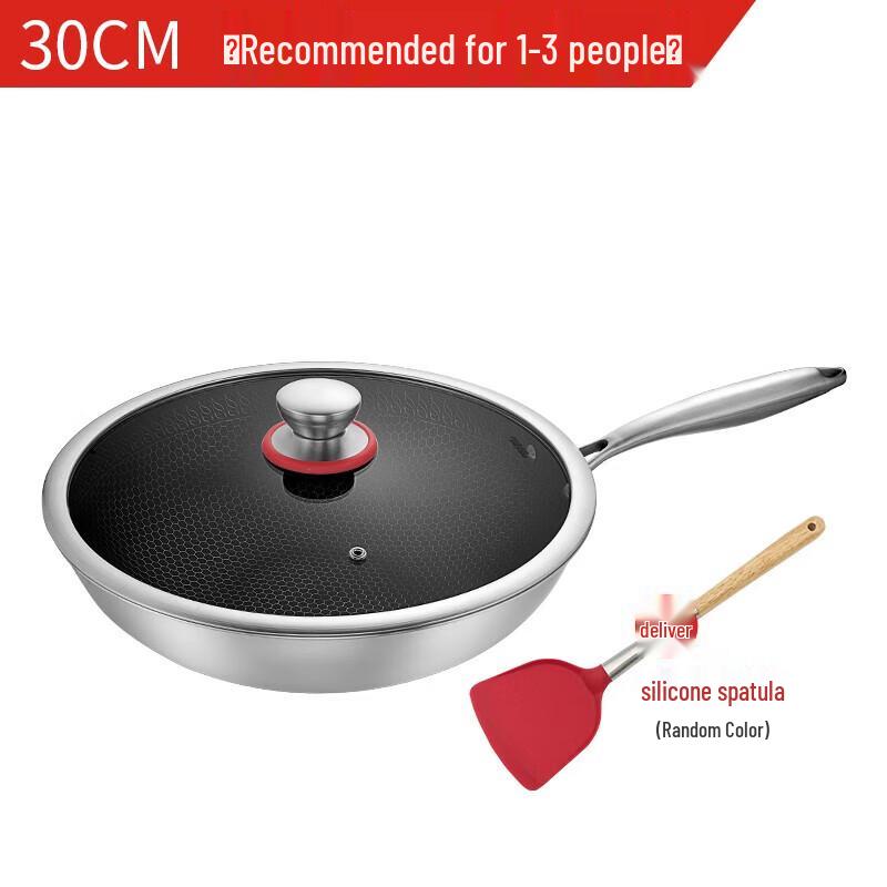 OUMEIDA 316 Stainless Steel Physical Non-stick Wok