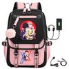 Large Capacity Schoolbag with Shoulder Strap; Student Three-piece Pencil Case Set