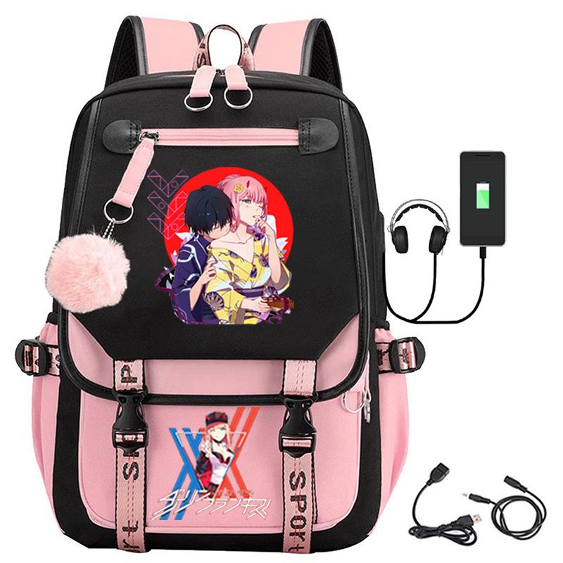 Large Capacity Schoolbag with Shoulder Strap; Student Three-piece Pencil Case Set