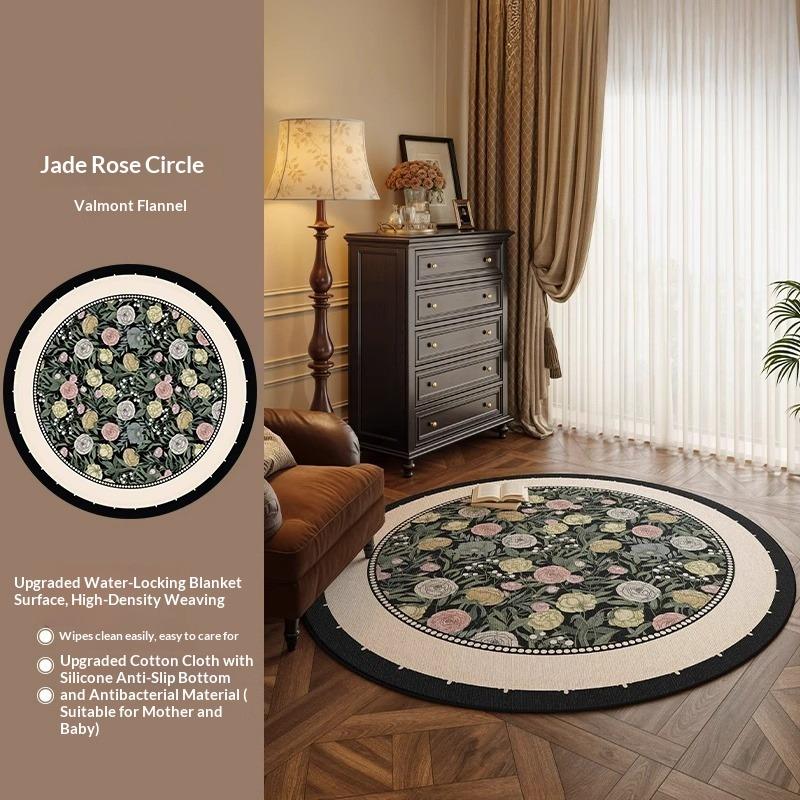 Round Carpet Living Room High-end French Antique Style Bedroom Bedside Blanket Cloakroom Dressing Room Floor Mat