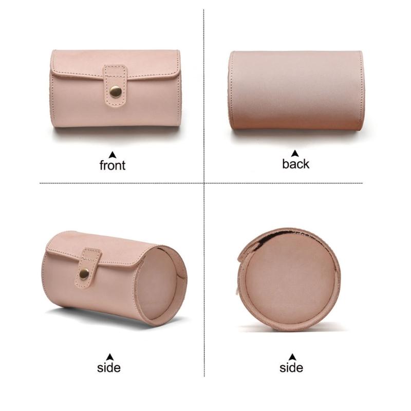 Portable Leather Watch Box Elegant 2 Slot Wristwatch Storage Case Stylish Watches Organizer Jewelry Protective Container