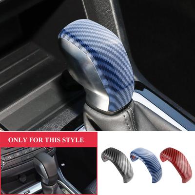 Kolfibertextur Bilväxelväljare Växellåda Kåpa Trimklistermärken för Peugeot 308 308s 408 AT Interiör ABS-tillbehör