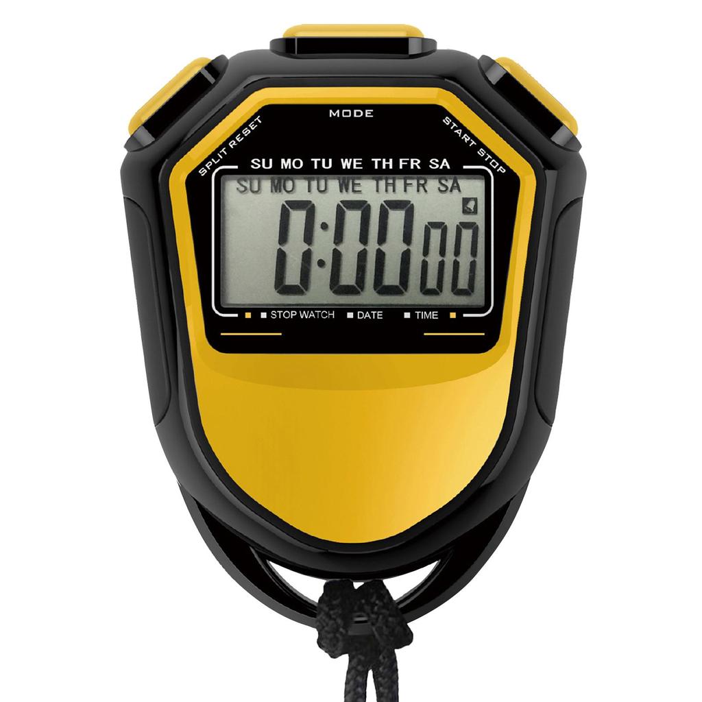 Cronometro impermeabile digitale LCD portatile Cronografo contatore sportivo con cinturino per il nuoto
