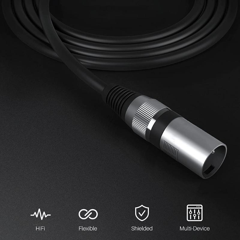 3Pin XLR Stable Connection Cable Male to Female Plug Radio Cable Shielded Suitable For Mixers Microphone Amplifier