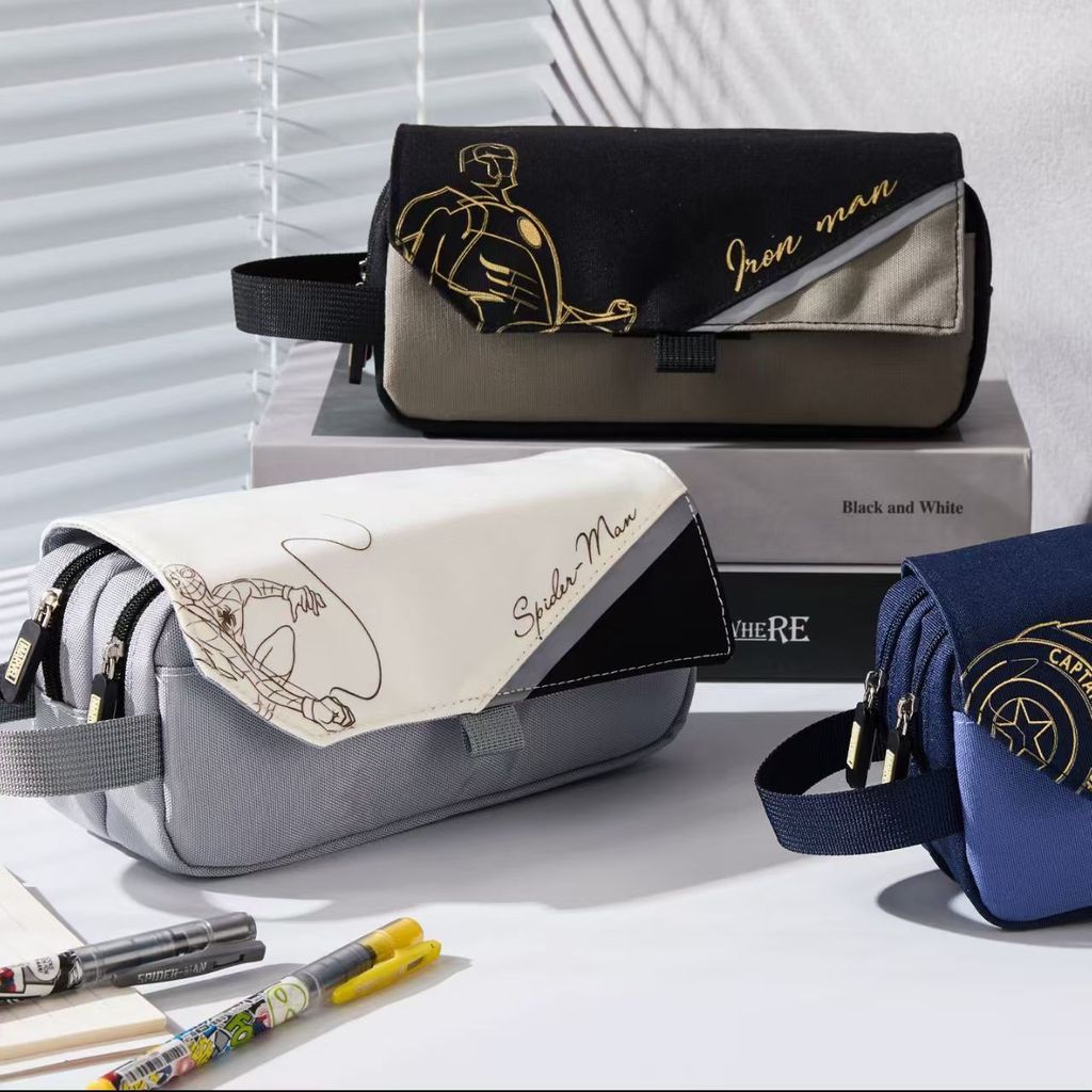 Marvel Avengers Pencil Case With Multiple Compartments For School Students