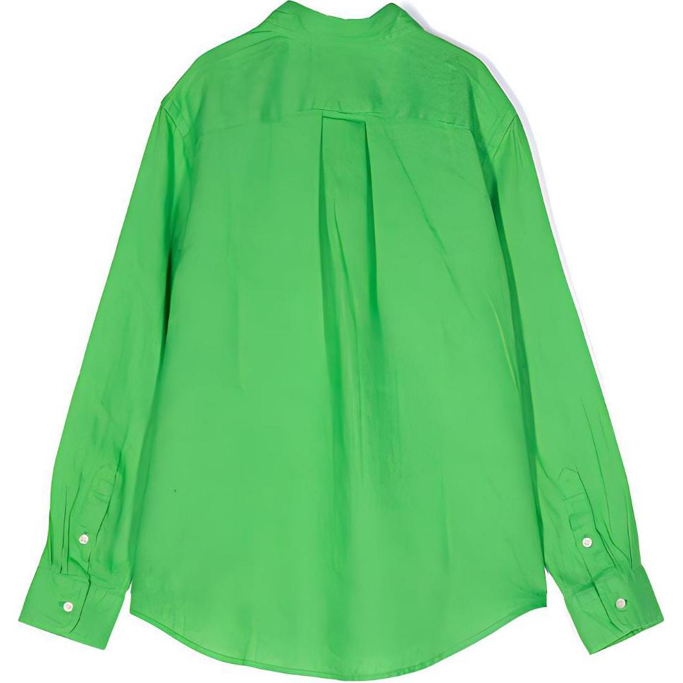 Koszula Polo Ralph Lauren Ss22 Jednokolorowa, z haftowanym logo i kucykiem, jednorzędowa, z długim rękawem, dziecięca, 323865270-009