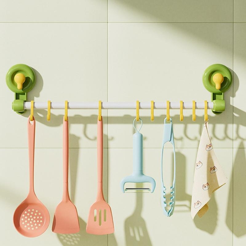 Nastavitelný posuvný háček na zeď s bezpečným přísavným mechanismem Pohodlný doplněk pro organizaci domácnosti